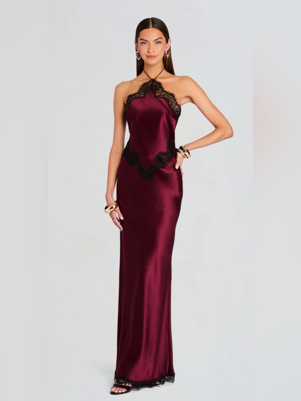 Retrofête Everly Dress in Port/Black